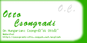 otto csongradi business card